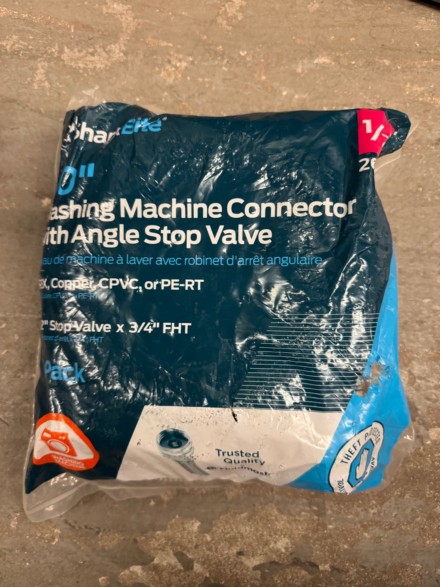 SharkBite Washing Machine Connector with Angle Stop Valve – RWC