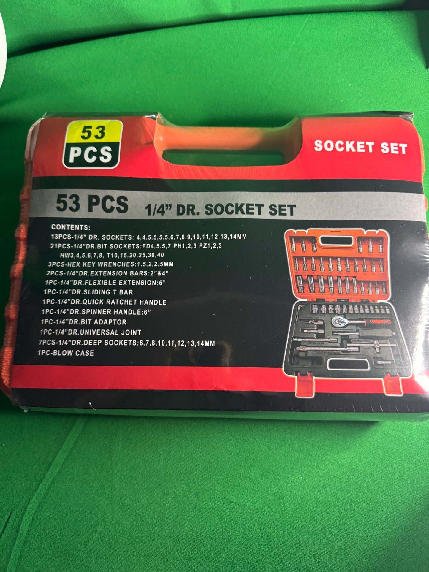 đ§ 53-Piece 1/4â Drive Socket Set â Metric | Complete Tool Kit with Case