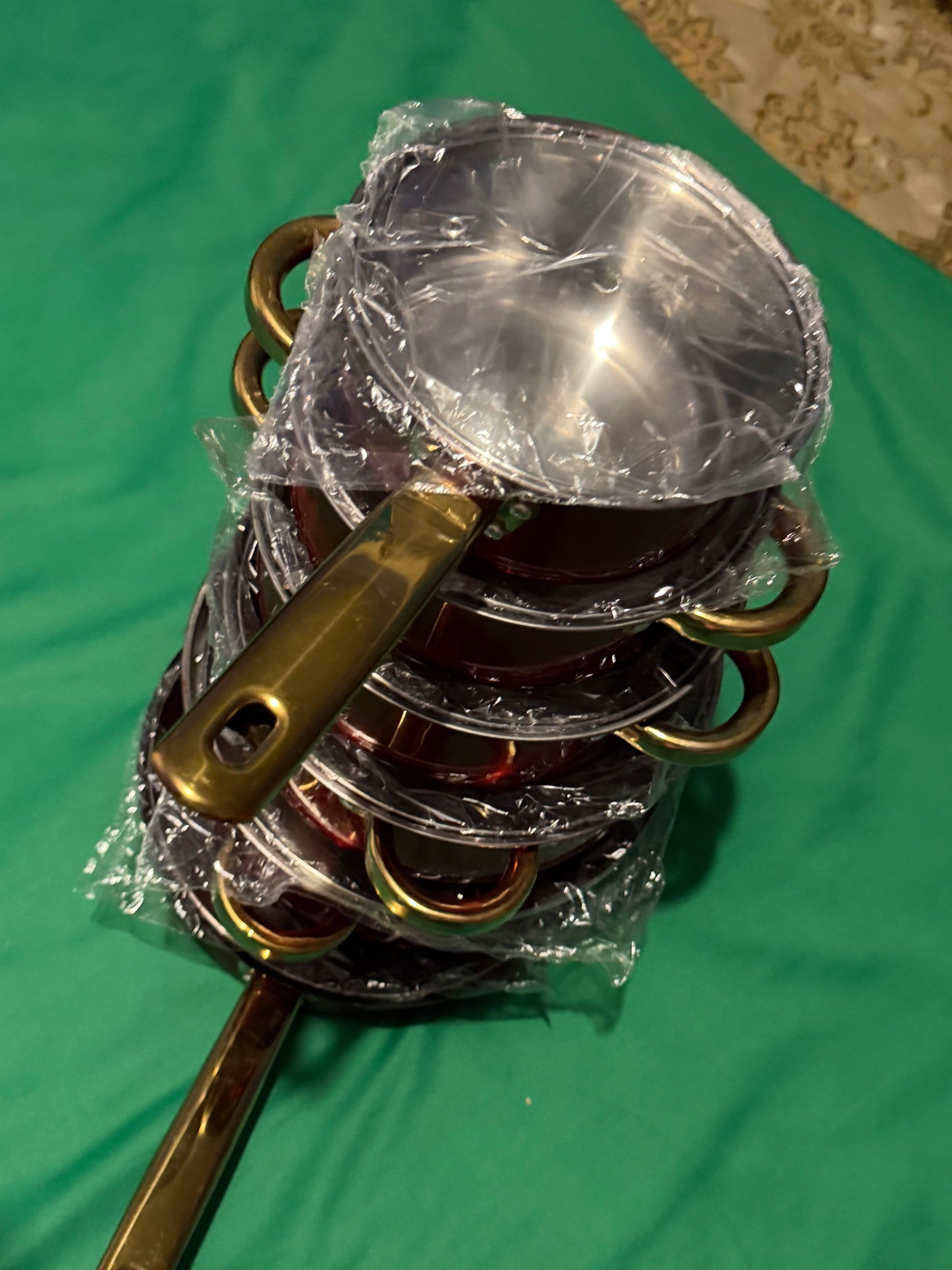 🍳 8-Piece Nonstick Cookware Pot Set – Copper Finish (New)