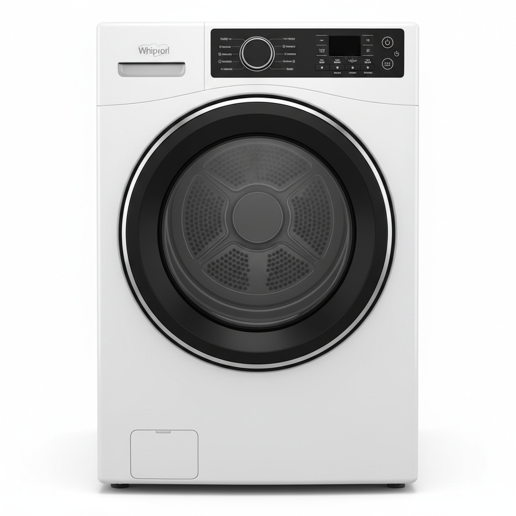 Whirlpool Electric Dryer – White with Black Accents | Used, Tested & Working (240V)