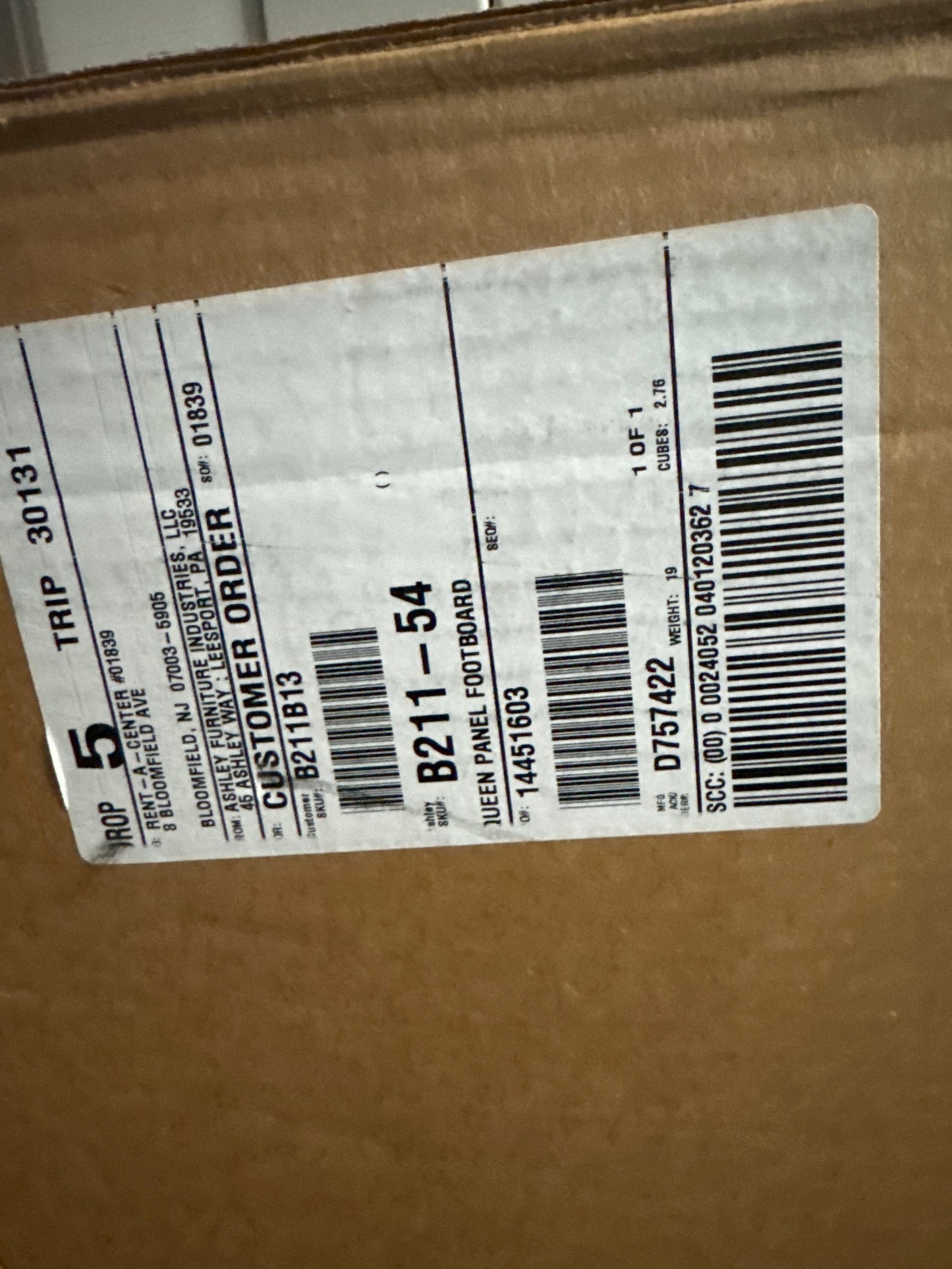 Full Sleigh Headboard – Model B129-87 by Ashley