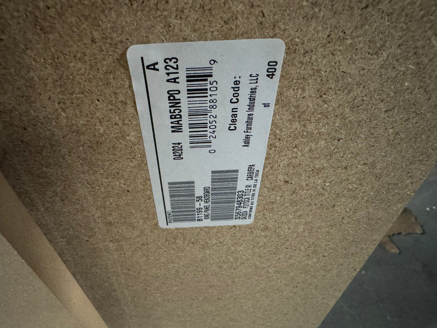 King Panel Headboard – Model B1199-58