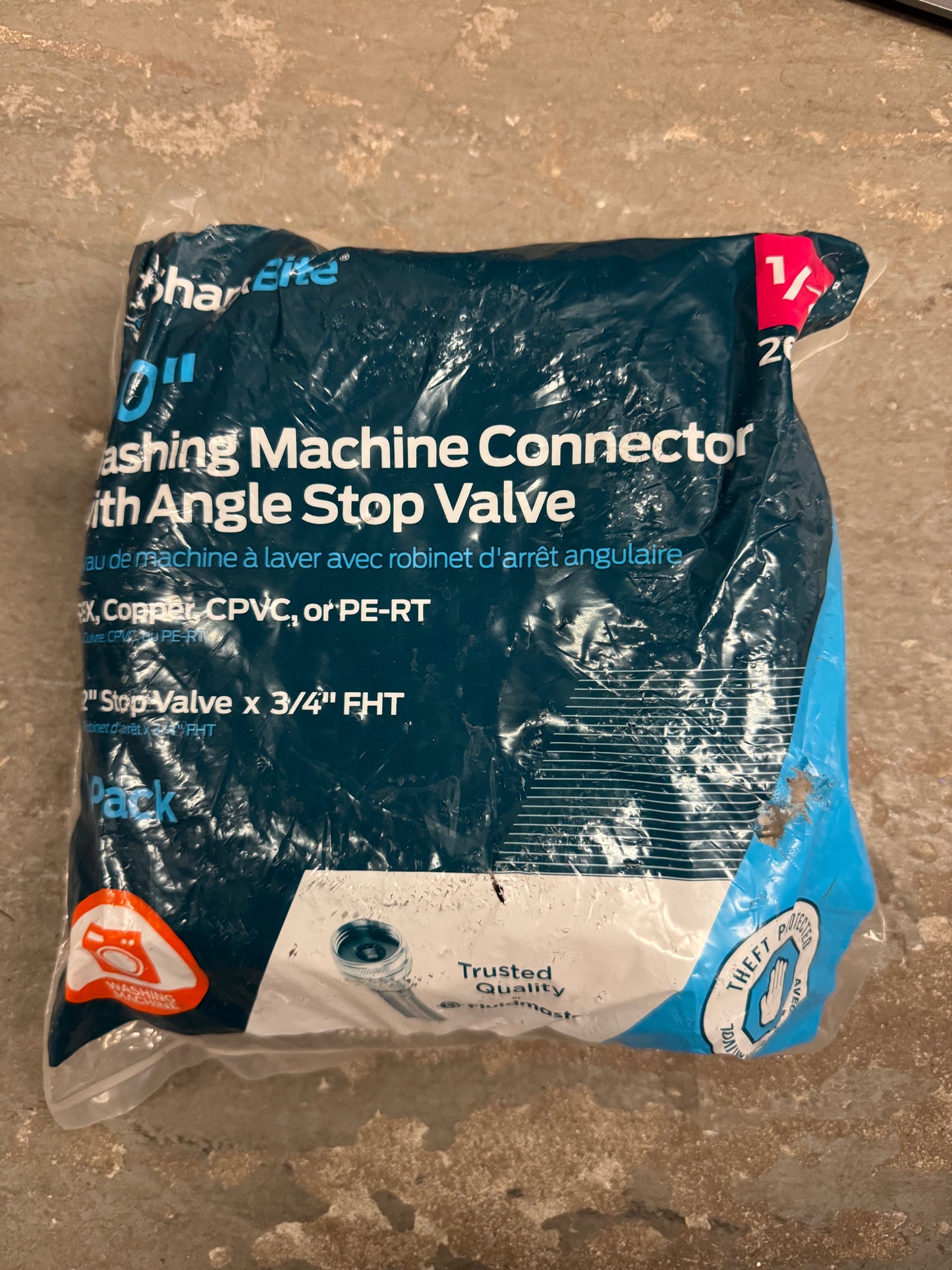 SharkBite Washing Machine Connector with Angle Stop Valve – RWC