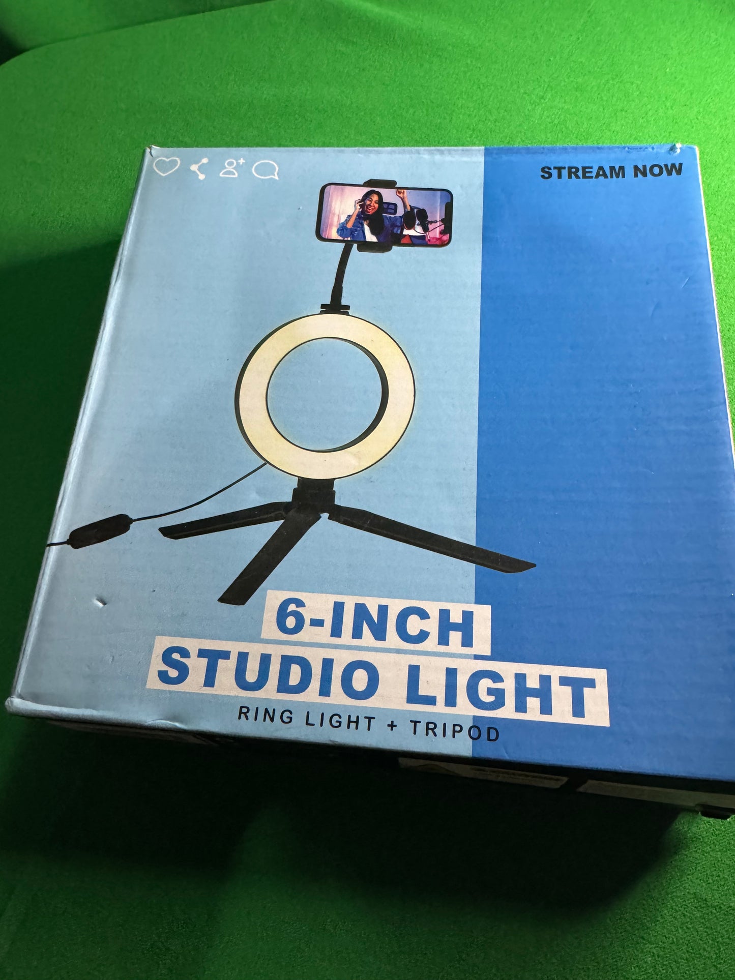 6-Inch Studio Ring Light with Tripod & Phone Holder