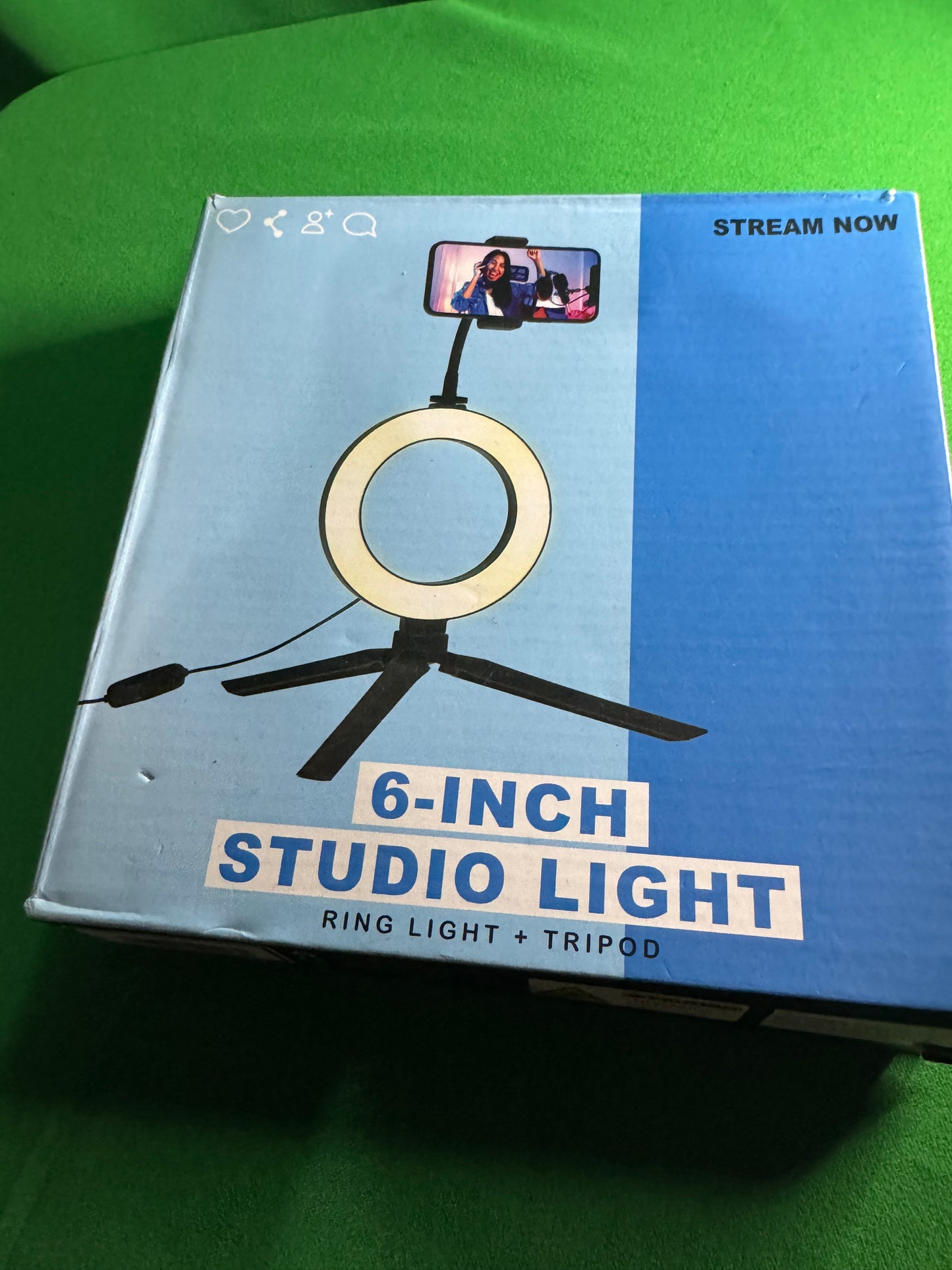 6-Inch Studio Ring Light with Tripod & Phone Holder