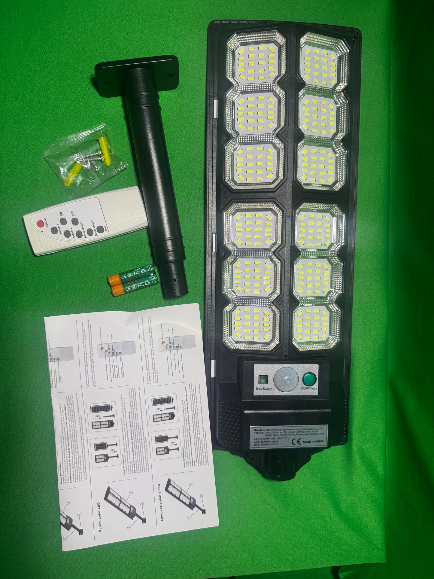 Solar LED Outdoor Street Light – Motion Sensor + Remote Control