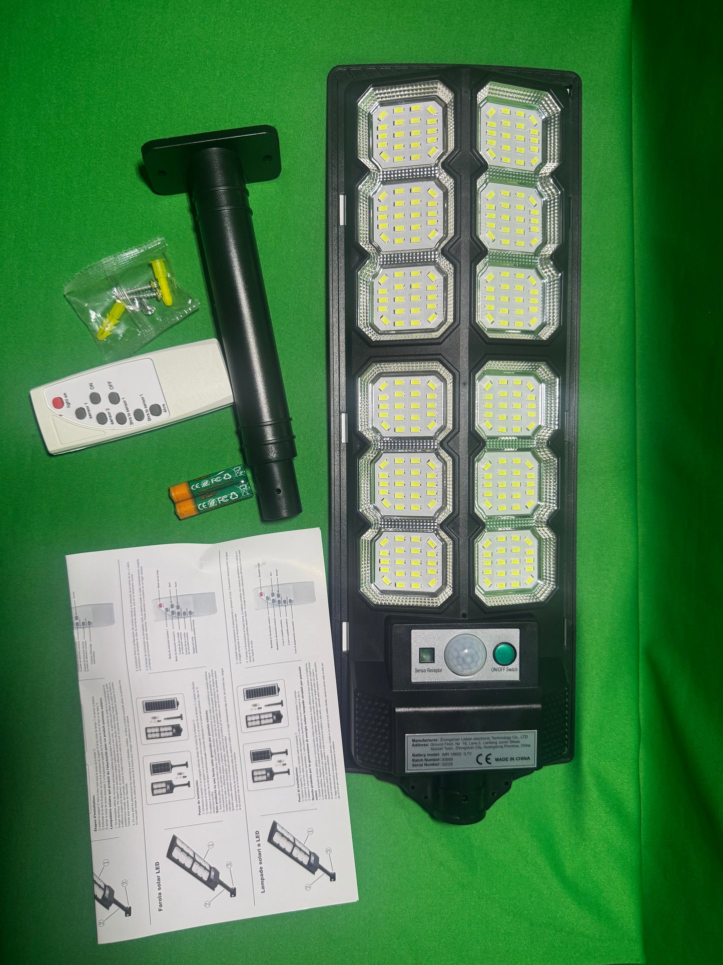 Solar LED Outdoor Street Light – Motion Sensor + Remote Control
