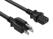 IEC C13 Power Cord (Computer/Monitor) - Approx. 6 ft