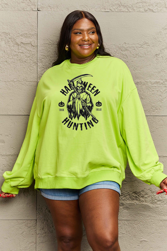 Simply Love Full Size HALLOWEEN HUNTING Graphic Sweatshirt